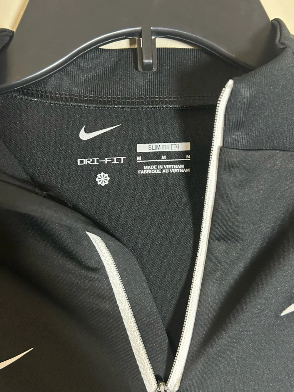 Nike Black Long-Sleeve Surf Rash Guard with White Logos